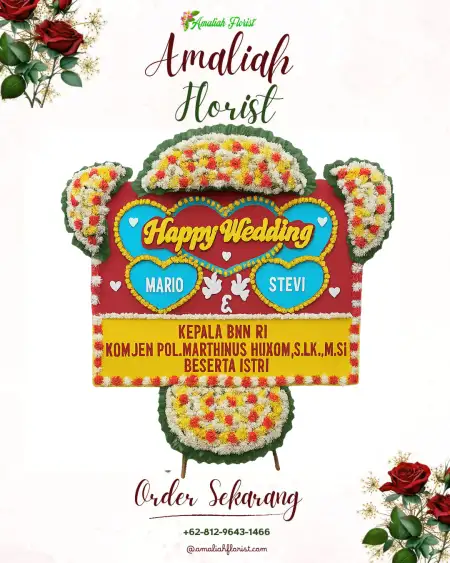 Papan Bunga Pernikahan Suka Banjar